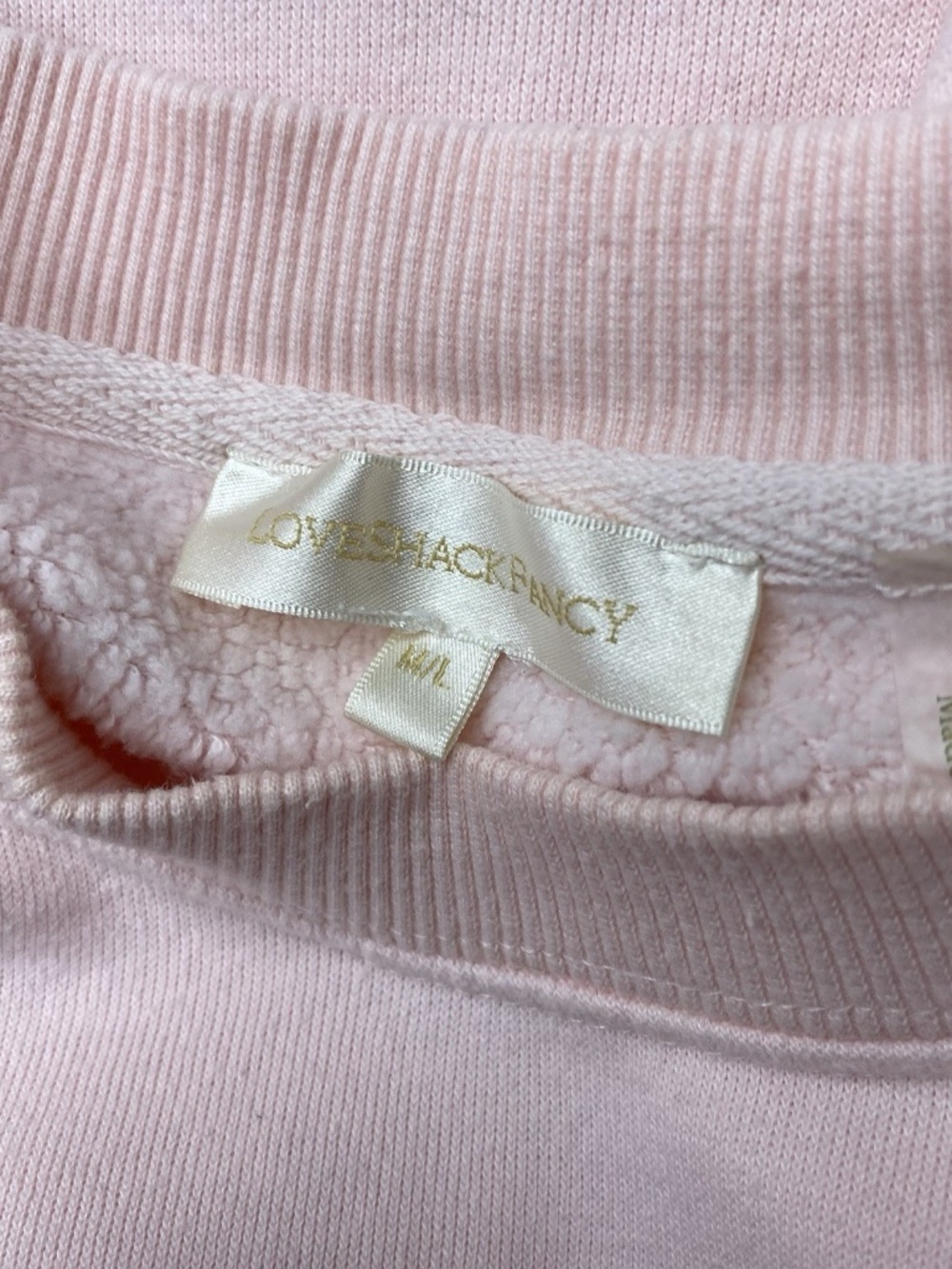LoveShackFancy LA Light Pink Pullover Sweatshirt Size M/L Boho Surf Beach - Picture 5 of 11